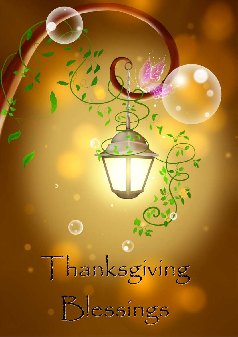Fantasy Thanksgiving Card - card made with Crafty Bob's Card Creator
