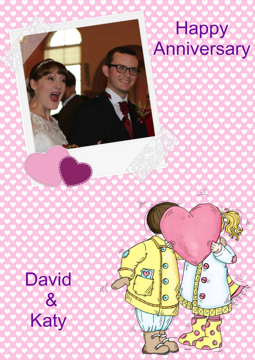 Kissing Couple Aperture Card Front - card made with Crafty Bob's Card Creator