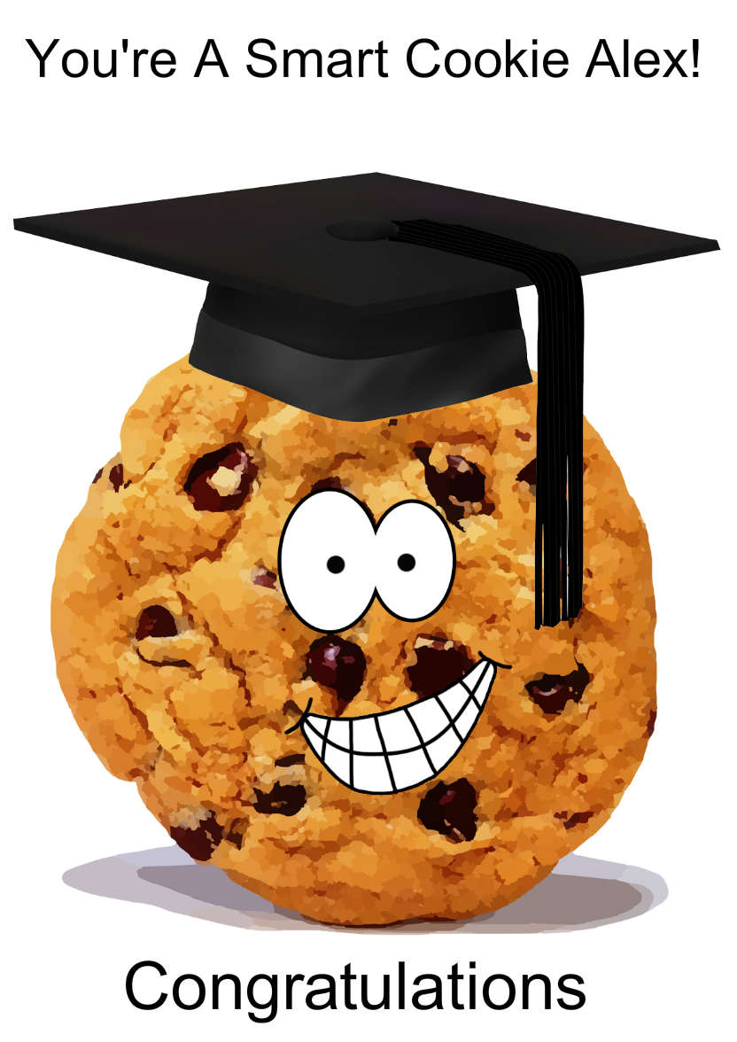 Smart Cookie Graduation Card - card made with Crafty Bob's Card Creator
