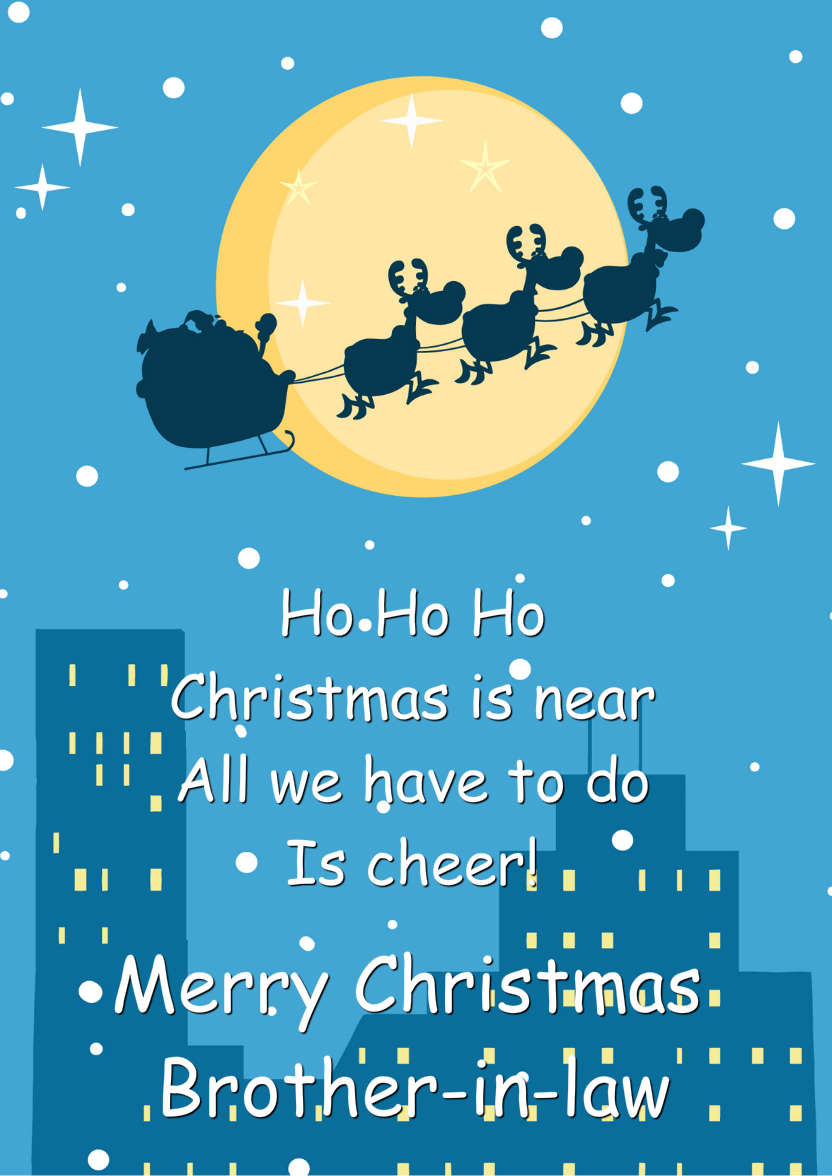 Cartoon Christmas Night Scene - card made with Crafty Bob's Card Creator