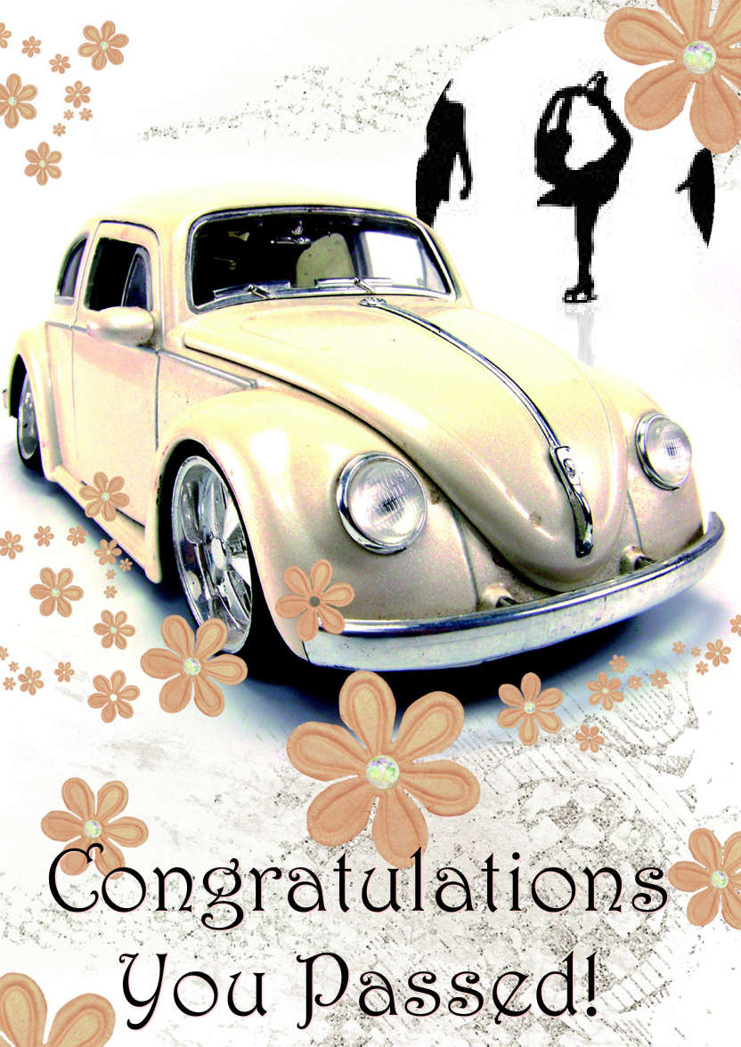 Congratulations Driving Test Female - card made with Crafty Bob's Card Creator