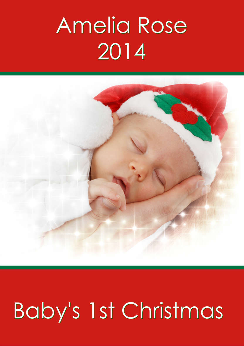 Baby's First Christmas - card made with Crafty Bob's Card Creator