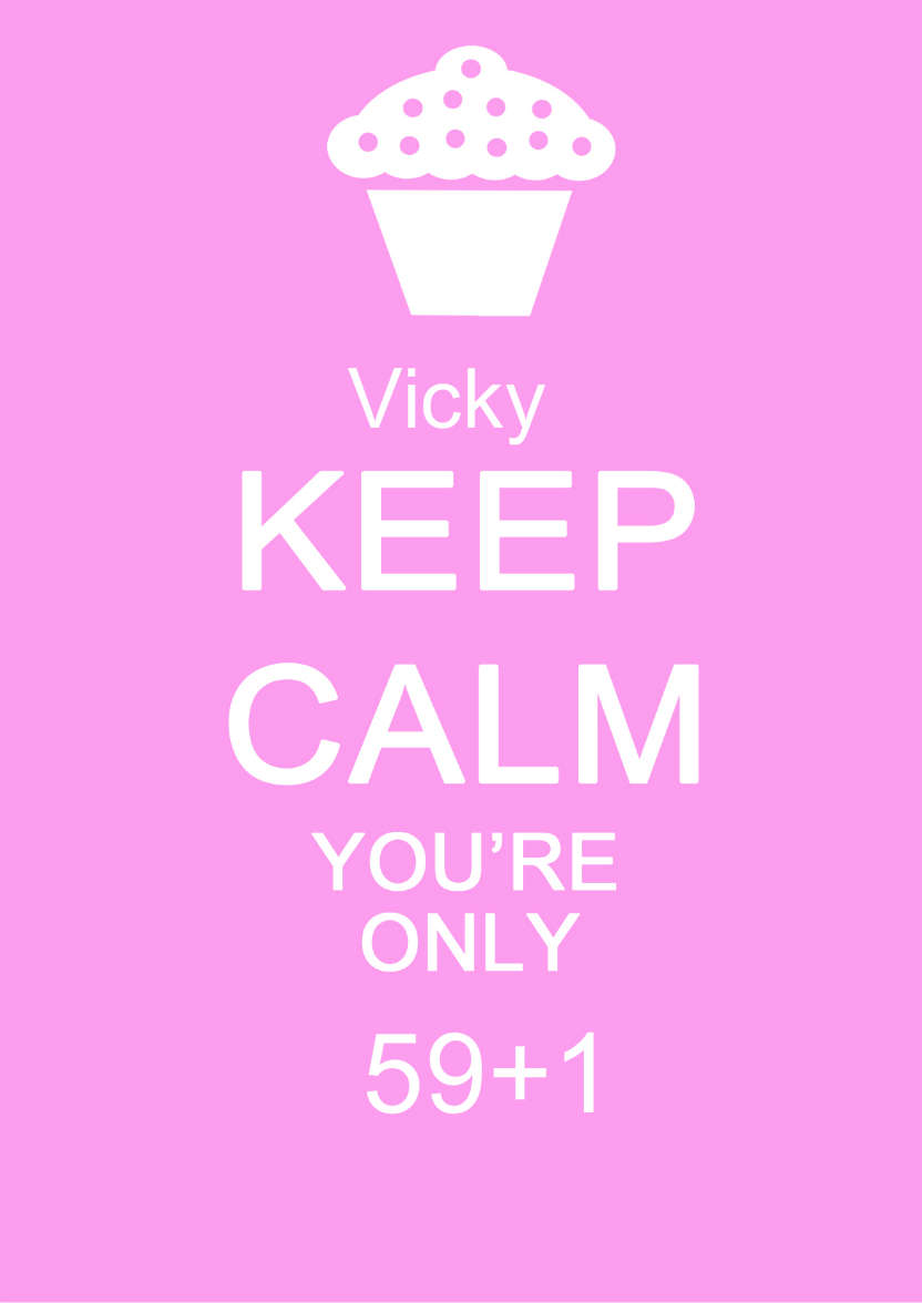 Keep Calm You're Only -  Pink - card made with Crafty Bob's Card Creator