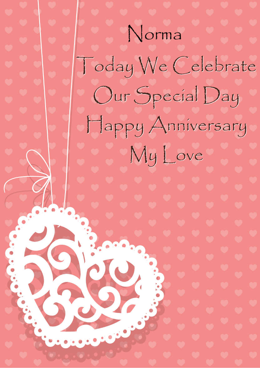 Hanging Lace Heart Card Front - card made with Crafty Bob's Card Creator