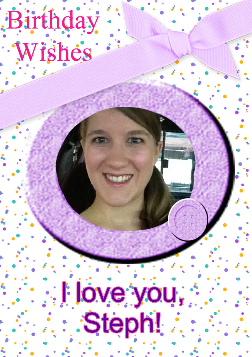 Pretty Birthday Wishes - card made with Crafty Bob's Card Creator