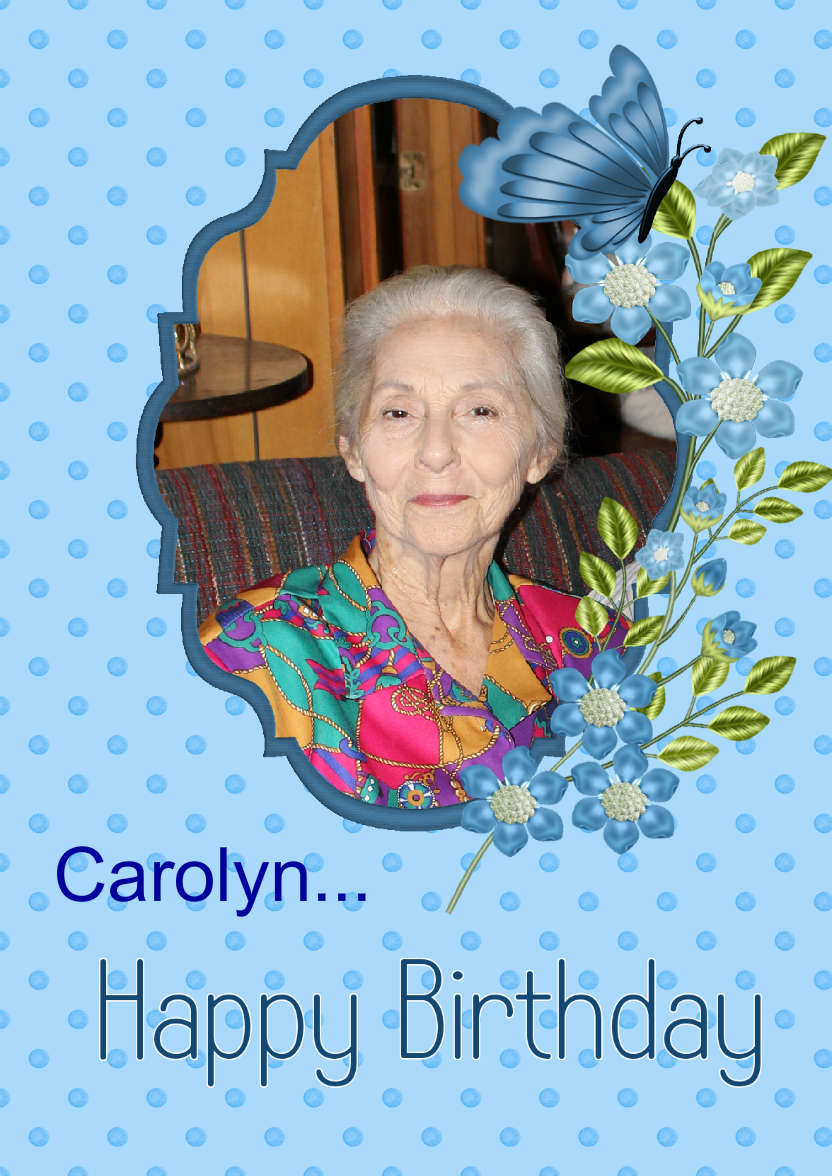 Birthday Blues - card made with Crafty Bob's Card Creator