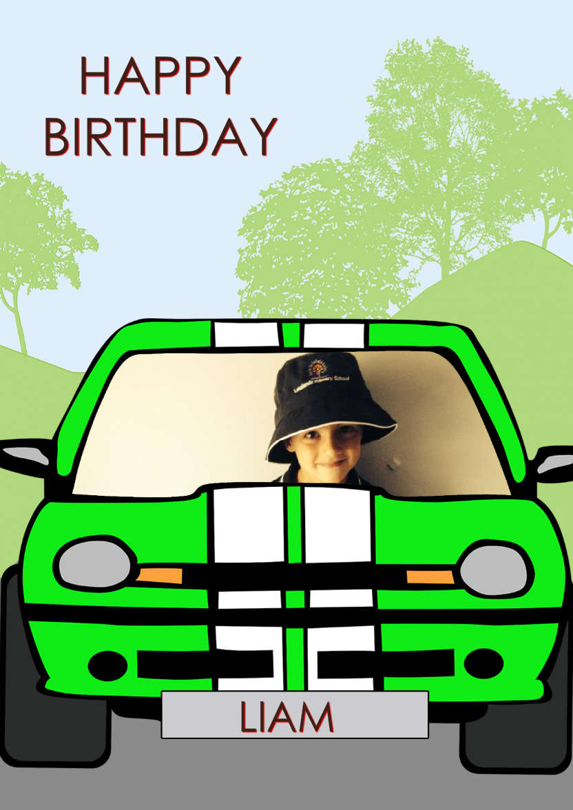 Boy Racer - card made with Crafty Bob's Card Creator