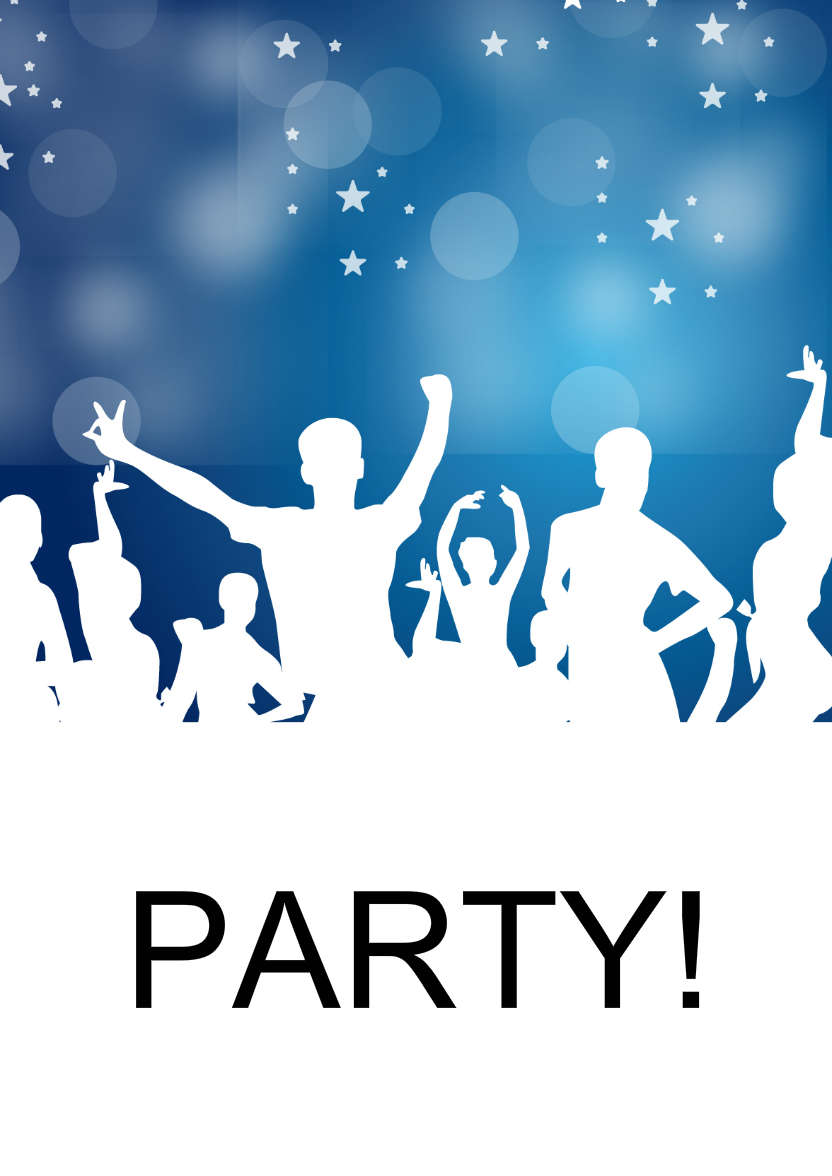 Party! Birthday Card/party Invitation - card made with Crafty Bob's Card Creator