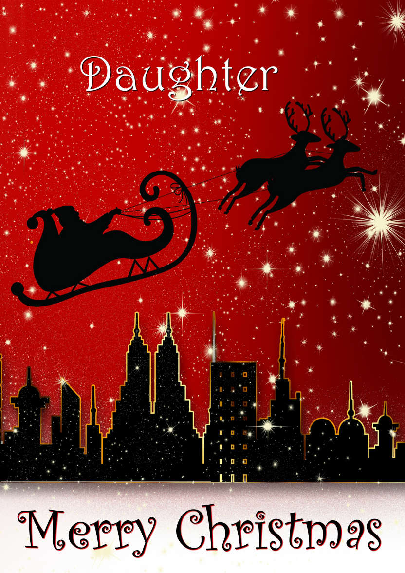 Christmas Silhouette City Scene - card made with Crafty Bob's Card Creator
