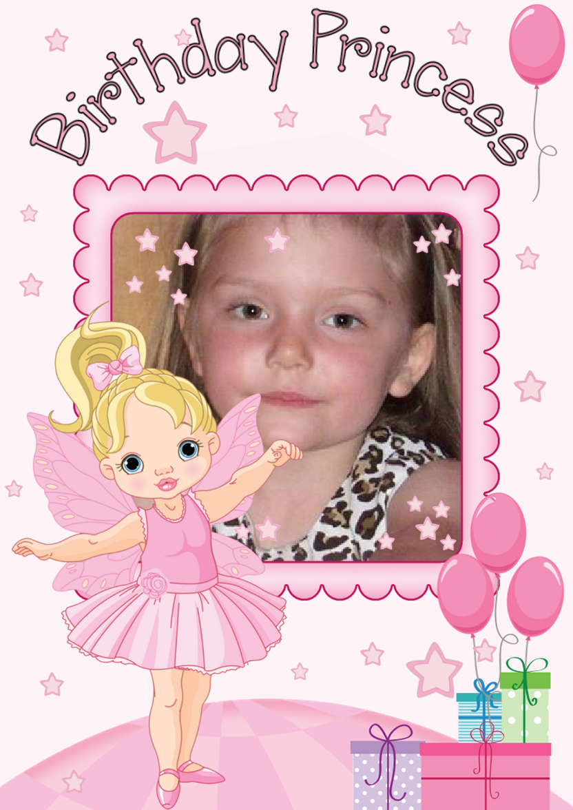The Birthday Princess - card made with Crafty Bob's Card Creator