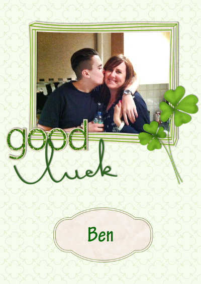 Good Luck Frame Card - card made with Crafty Bob's Card Creator