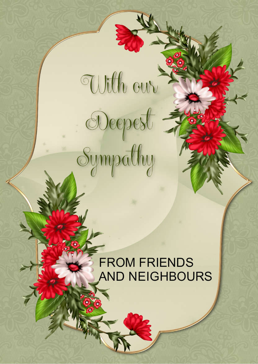 With Our Deepest Sympathy - card made with Crafty Bob's Card Creator