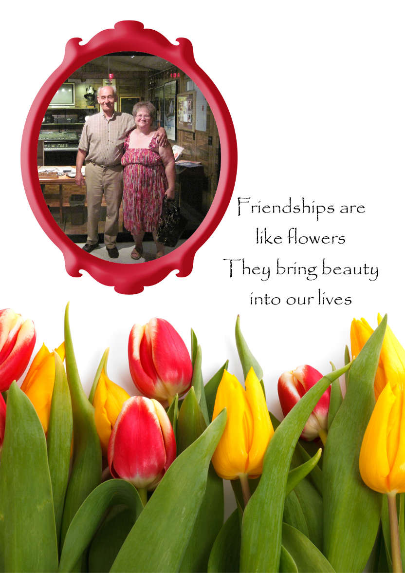 Tulip Frame Photo Card - card made with Crafty Bob's Card Creator