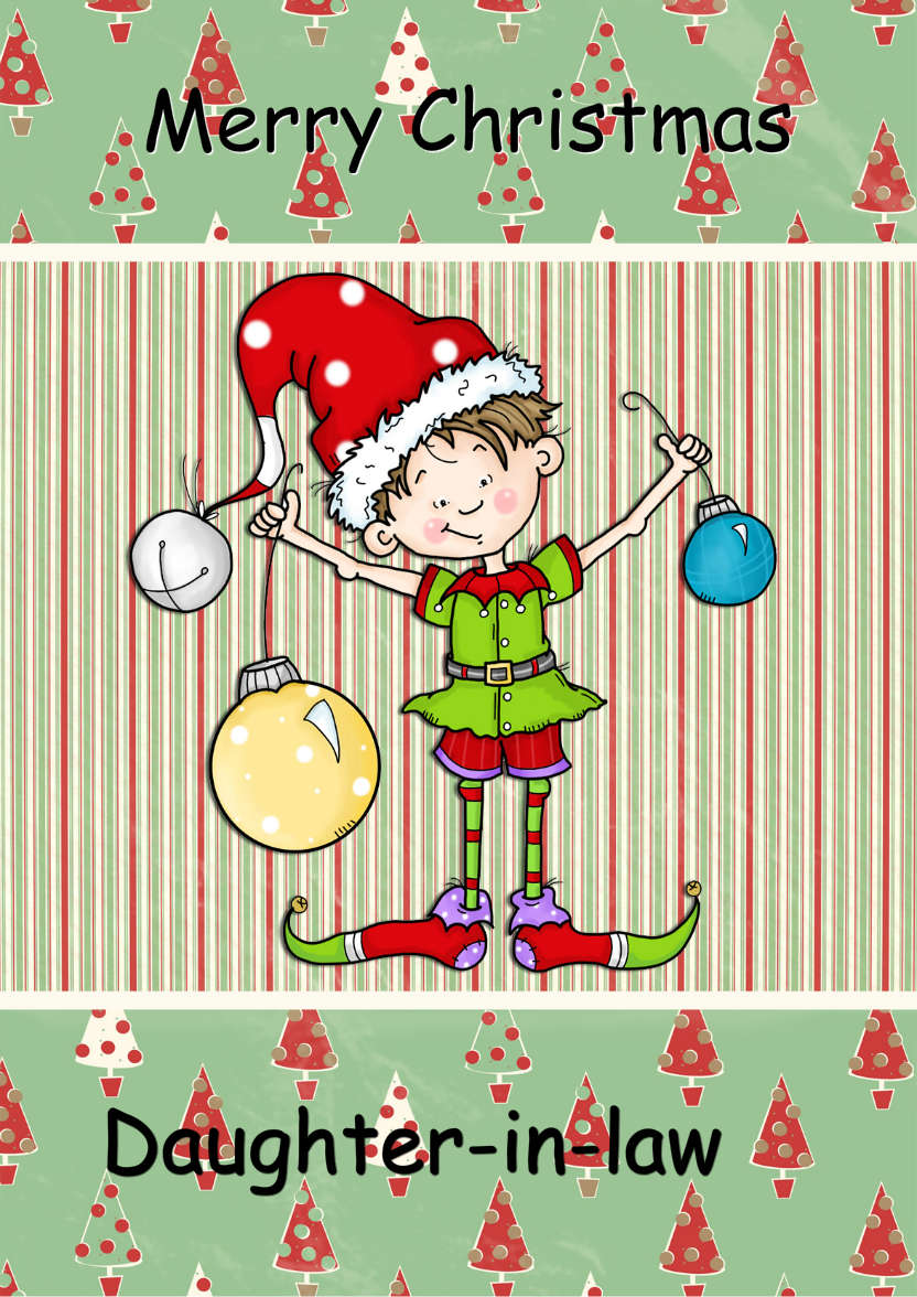 The Helpful Elf Christmas Card - card made with Crafty Bob's Card Creator
