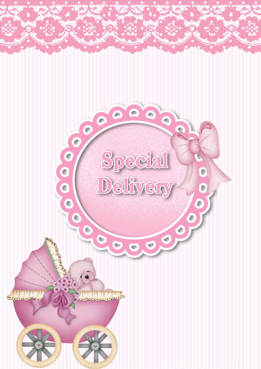 It's a Girl - card made with Crafty Bob's Card Creator