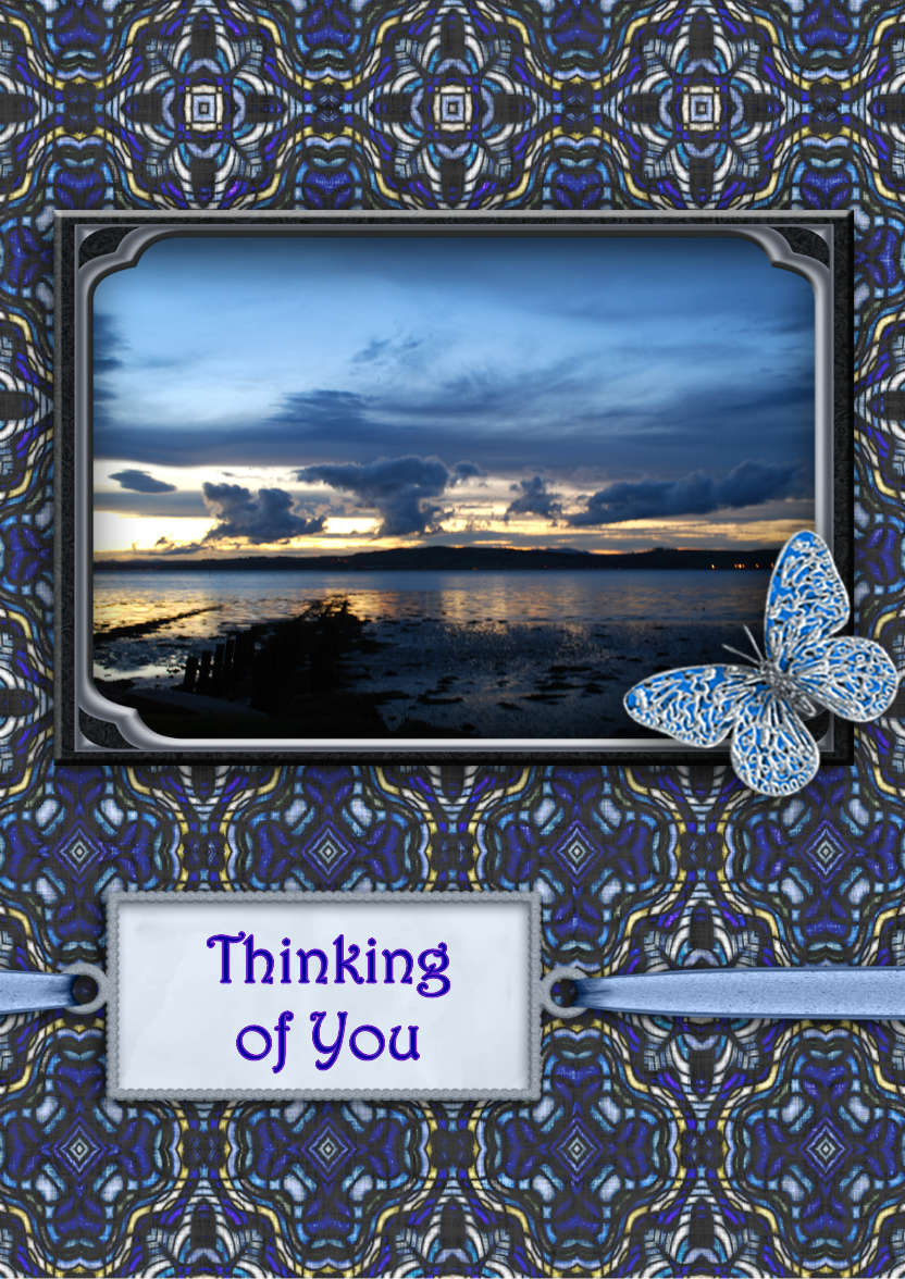 Sunset - card made with Crafty Bob's Card Creator