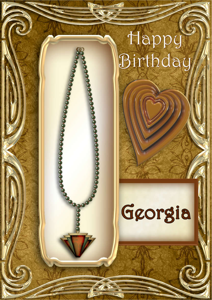 Art Deco Necklace - card made with Crafty Bob's Card Creator