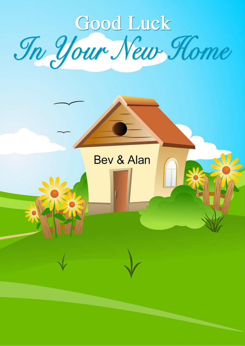 Good Luck in Your New Home Card - card made with Crafty Bob's Card Creator