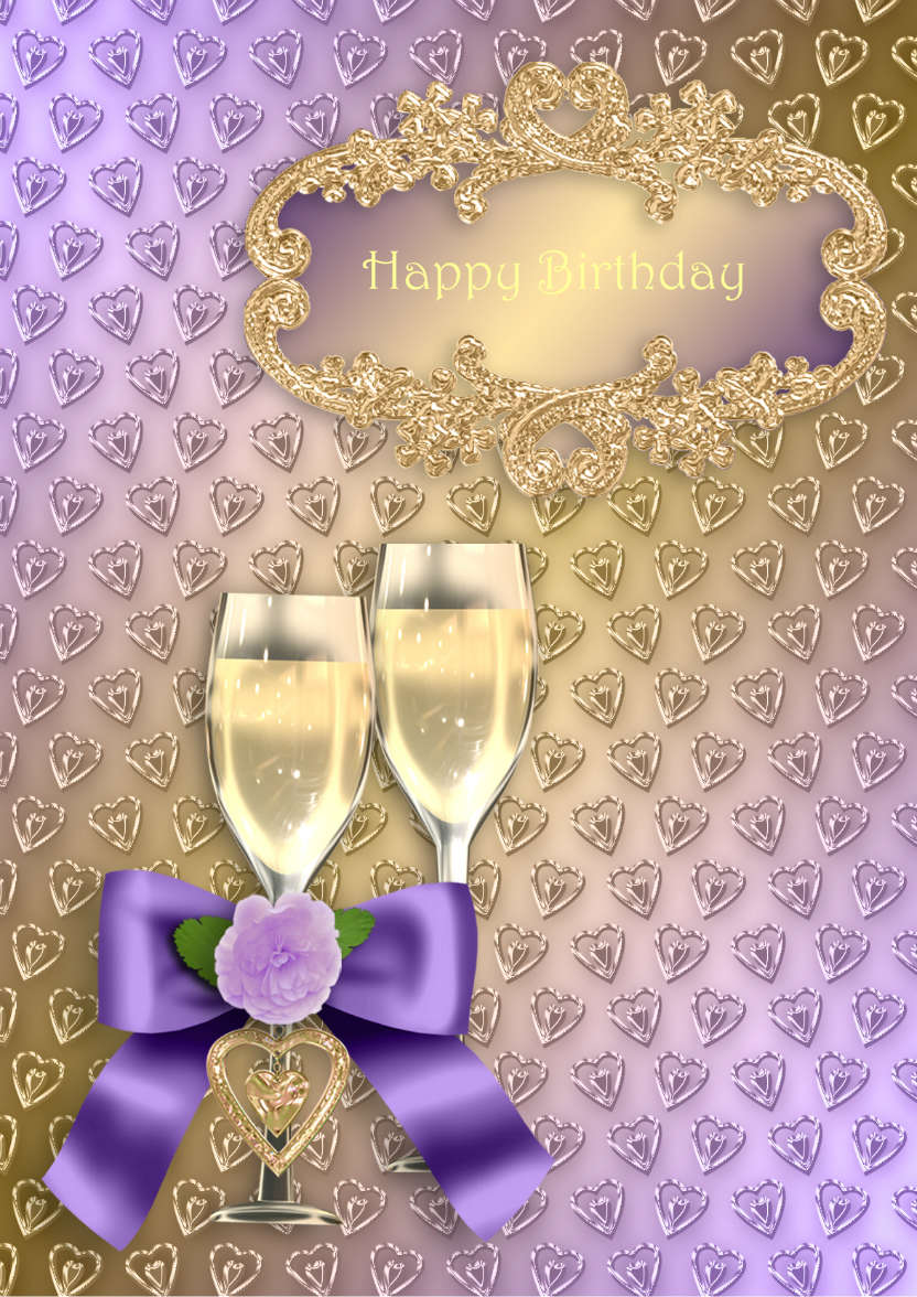 Champagne Romance - card made with Crafty Bob's Card Creator