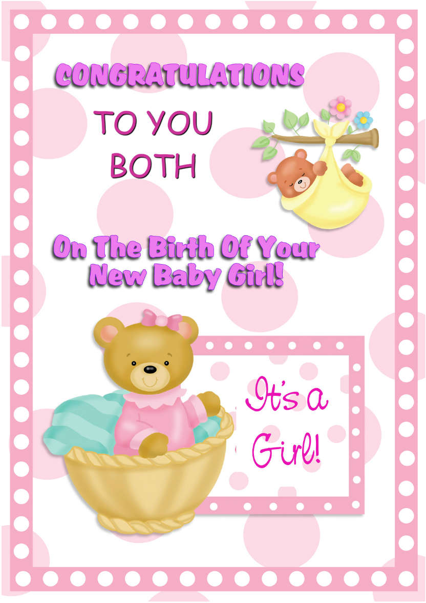 Baby Girl - card made with Crafty Bob's Card Creator