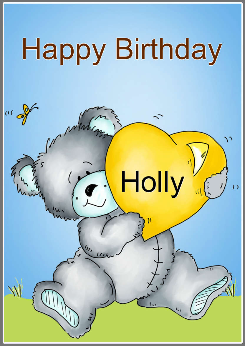 Bear Hugs - card made with Crafty Bob's Card Creator