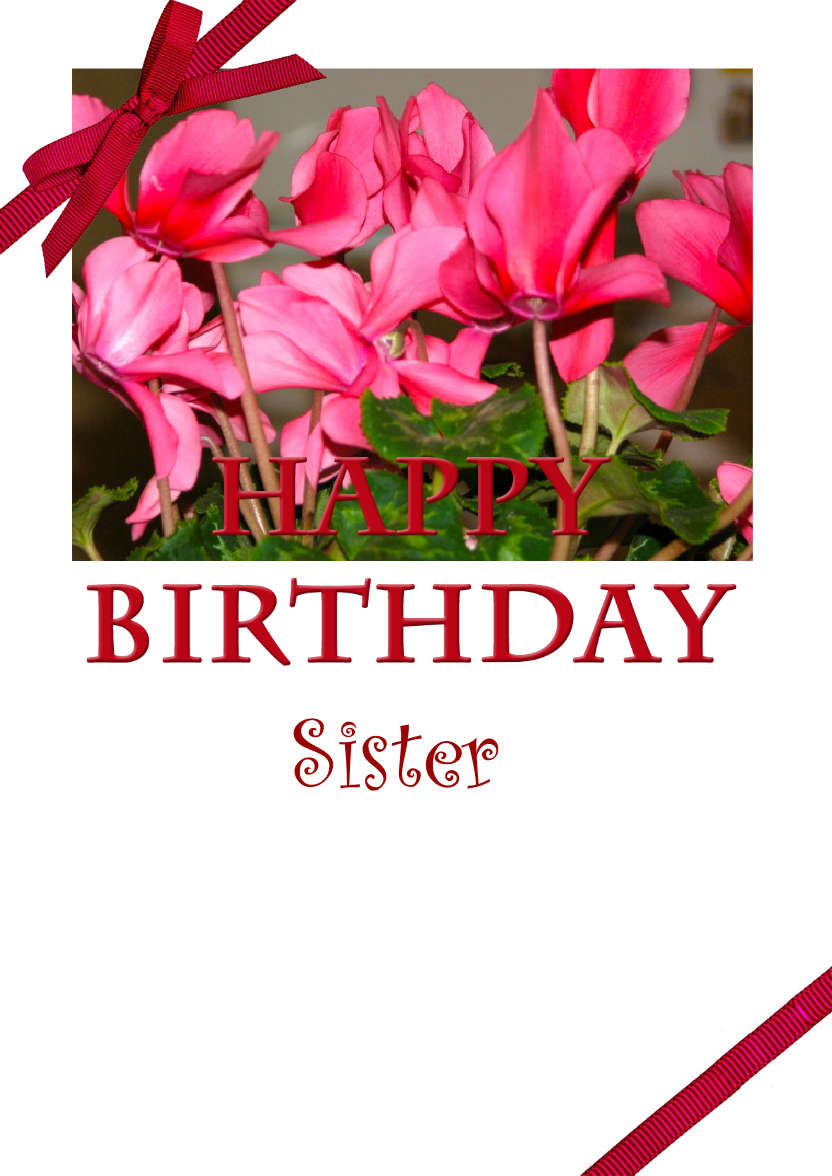 Ribbon Birthday Photo Card - card made with Crafty Bob's Card Creator