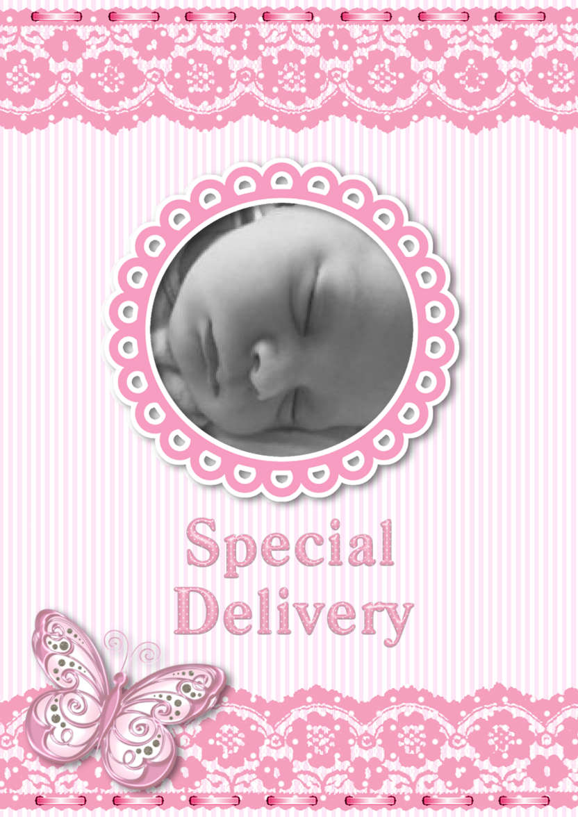 Special Delivery - Girl - card made with Crafty Bob's Card Creator