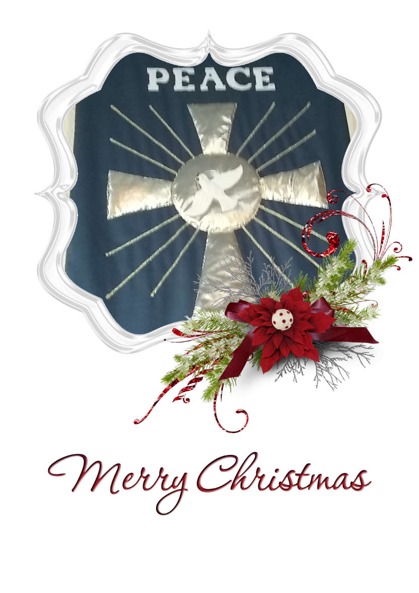 Frosted Poinsettia Frame - card made with Crafty Bob's Card Creator