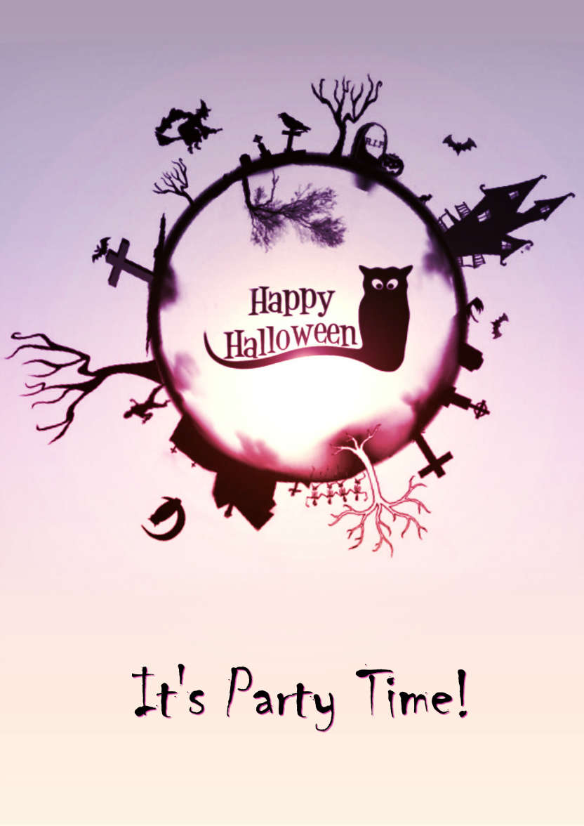 Halloween Globe - card made with Crafty Bob's Card Creator