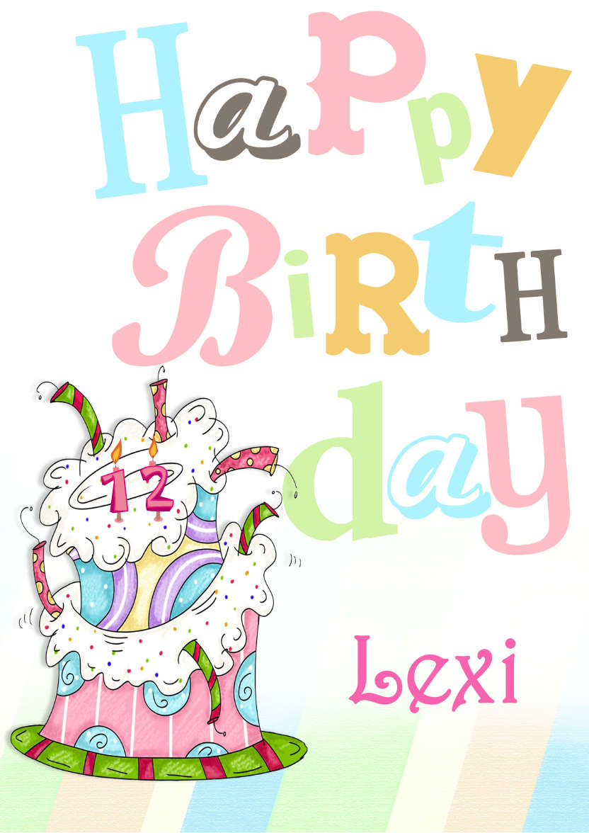Funky Birthday Cake Card - card made with Crafty Bob's Card Creator