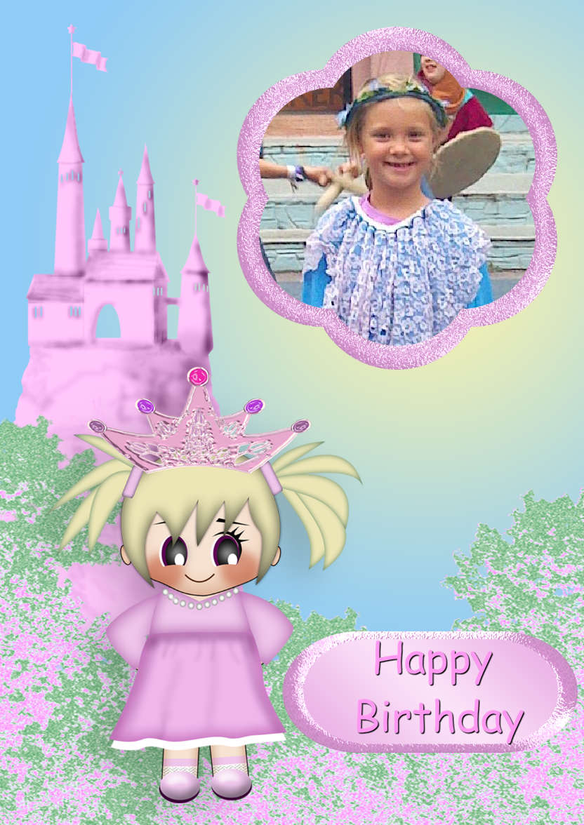 Little Princess - card made with Crafty Bob's Card Creator