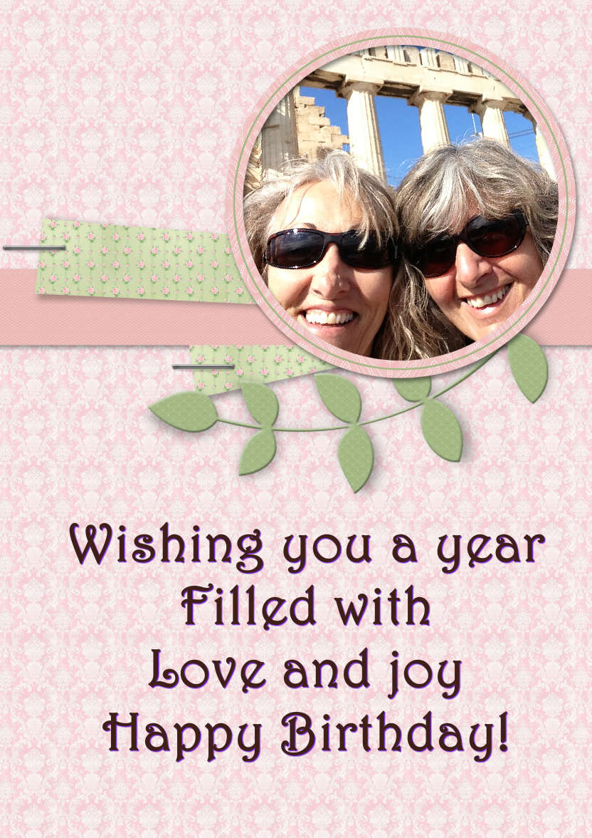 Scrapbook Style Frame Photo Card - card made with Crafty Bob's Card Creator