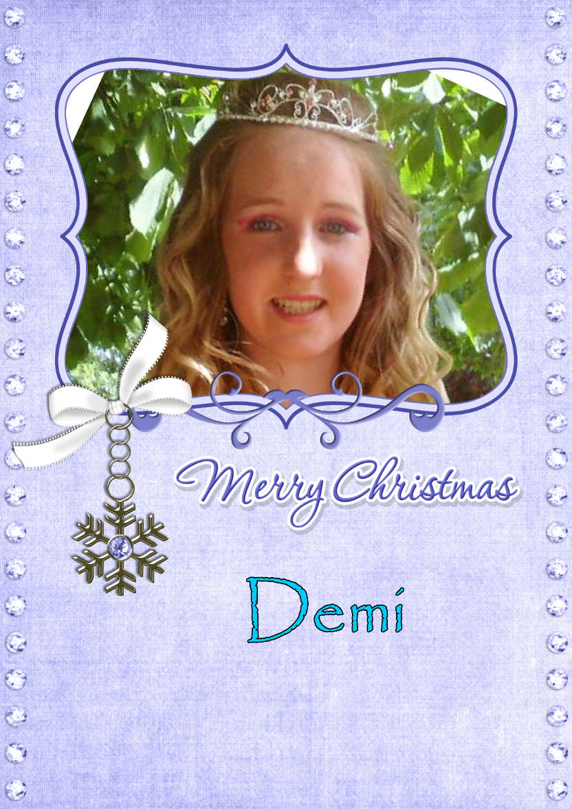 Christmas Bling Photo Card - card made with Crafty Bob's Card Creator
