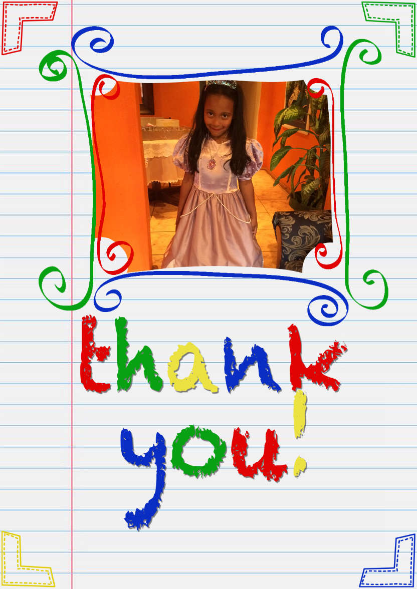 Notepaper Thank You Card - card made with Crafty Bob's Card Creator