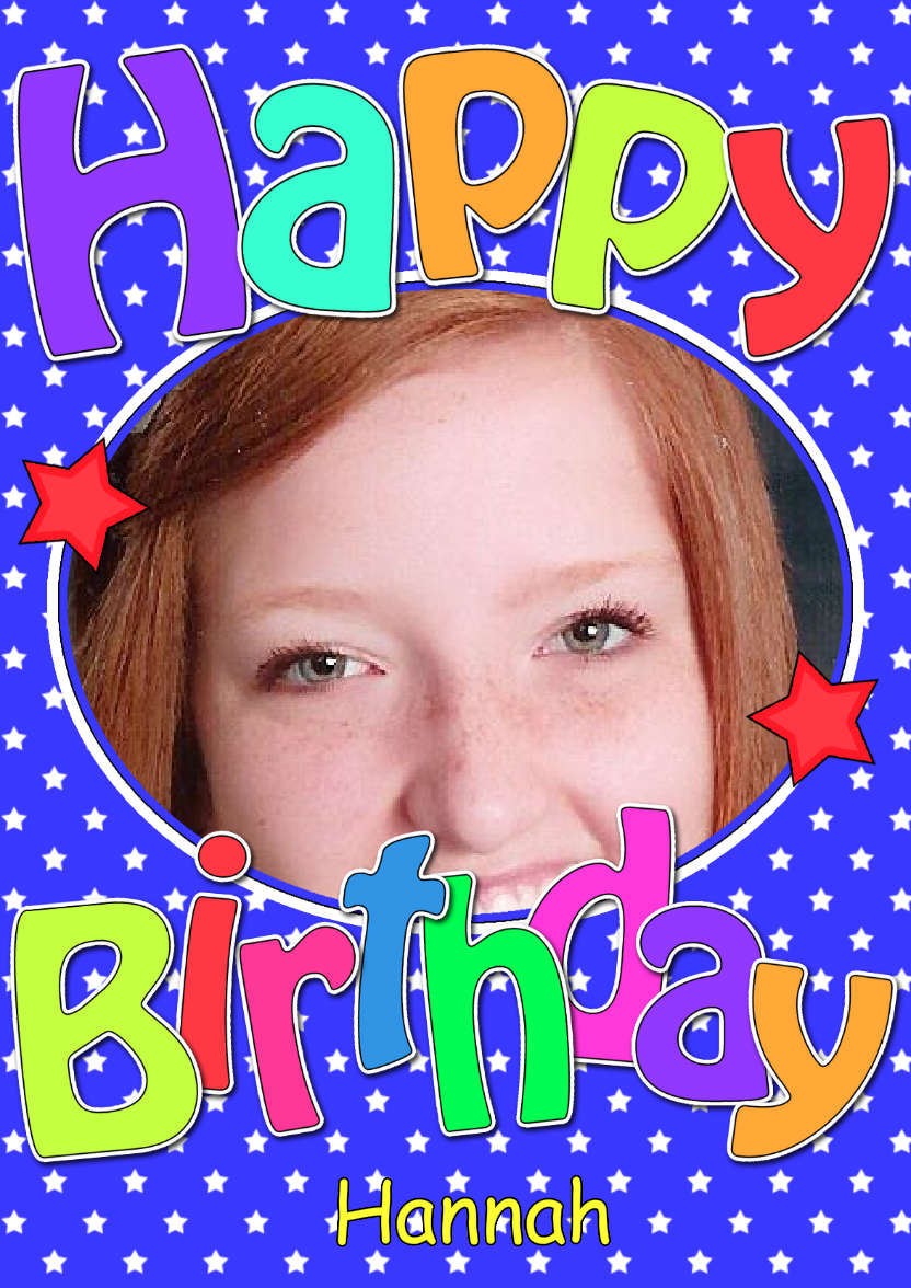 Birthday Stars Photo Upload Card - card made with Crafty Bob's Card Creator