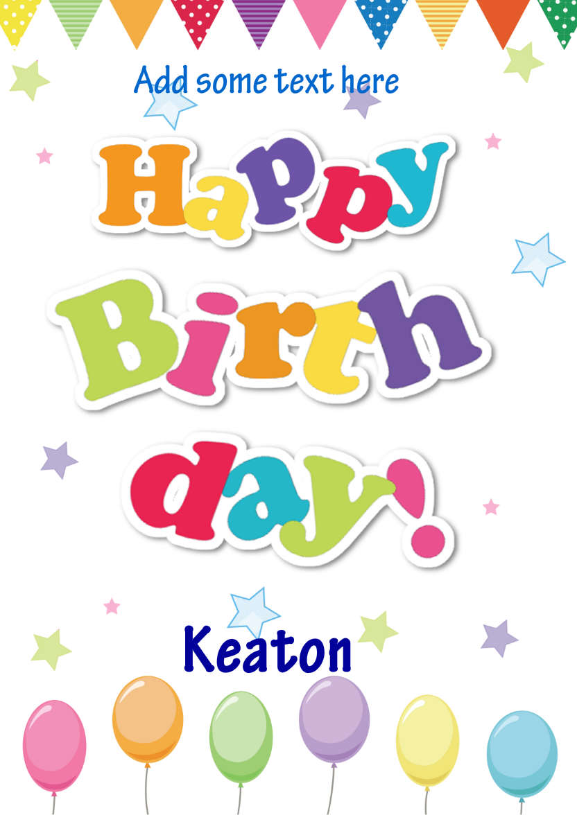 Happy Birthday to You - card made with Crafty Bob's Card Creator