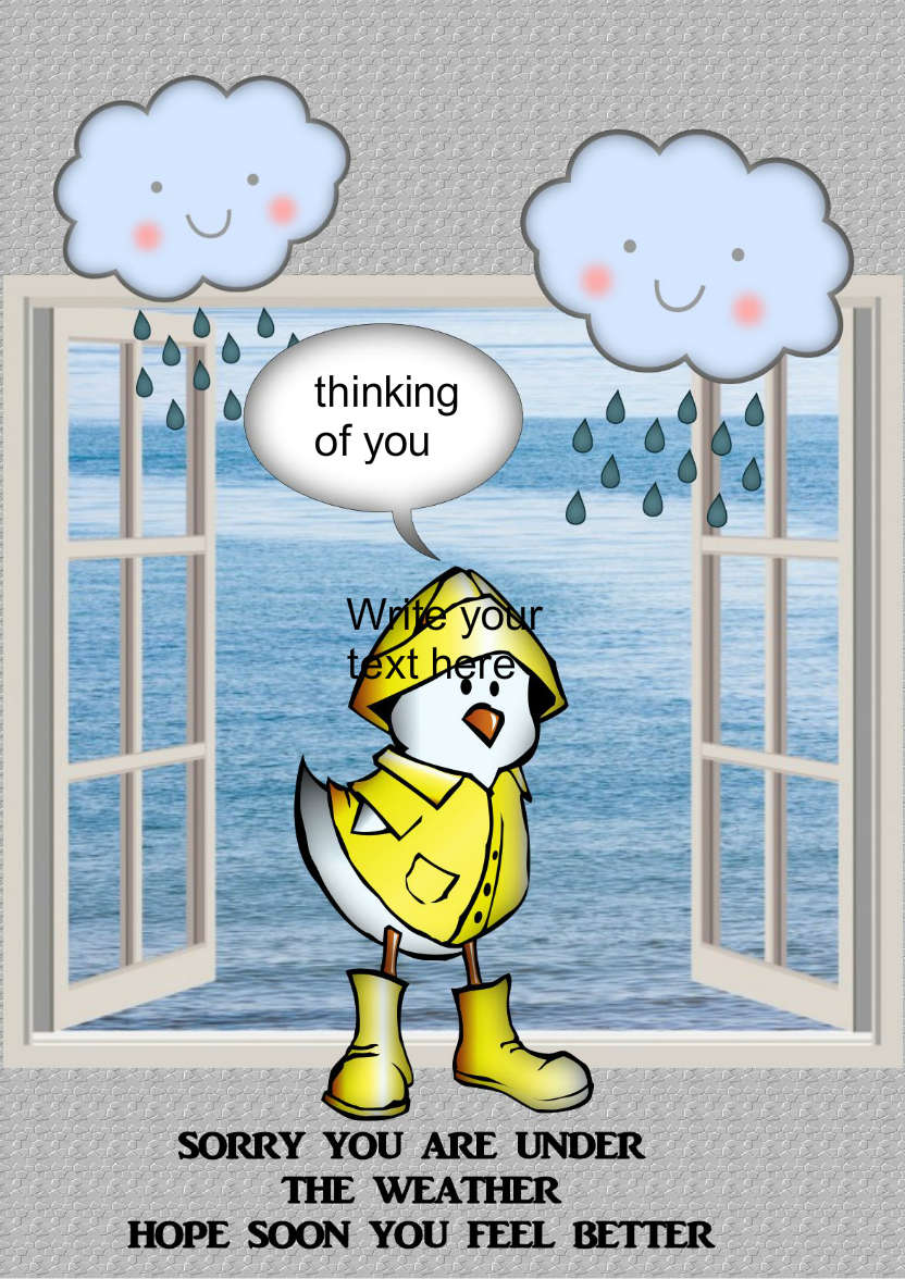 Under the Weather - card made with Crafty Bob's Card Creator