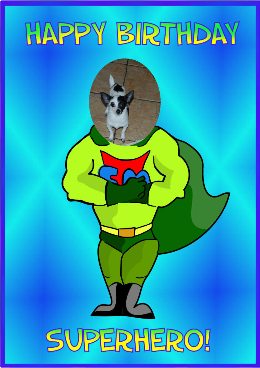 Superhero - card made with Crafty Bob's Card Creator