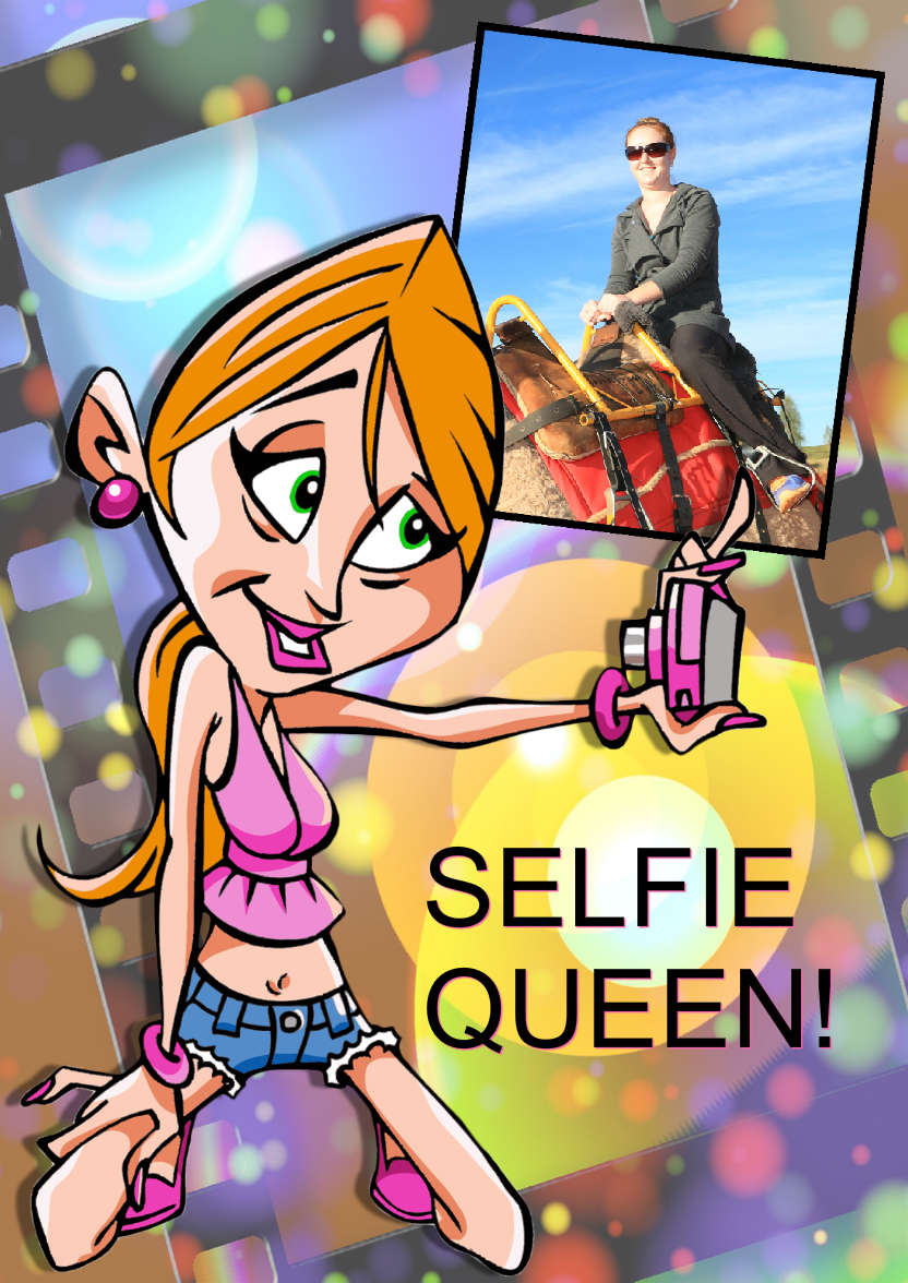 Selfie Queen Card - card made with Crafty Bob's Card Creator