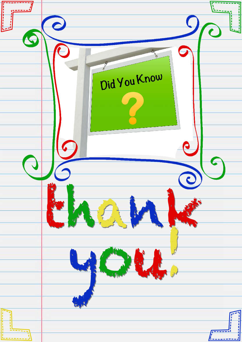 Notepaper Thank You Card - card made with Crafty Bob's Card Creator