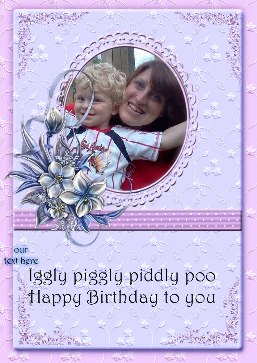 Lacy and Floral Design for Many Occasions - card made with Crafty Bob's Card Creator
