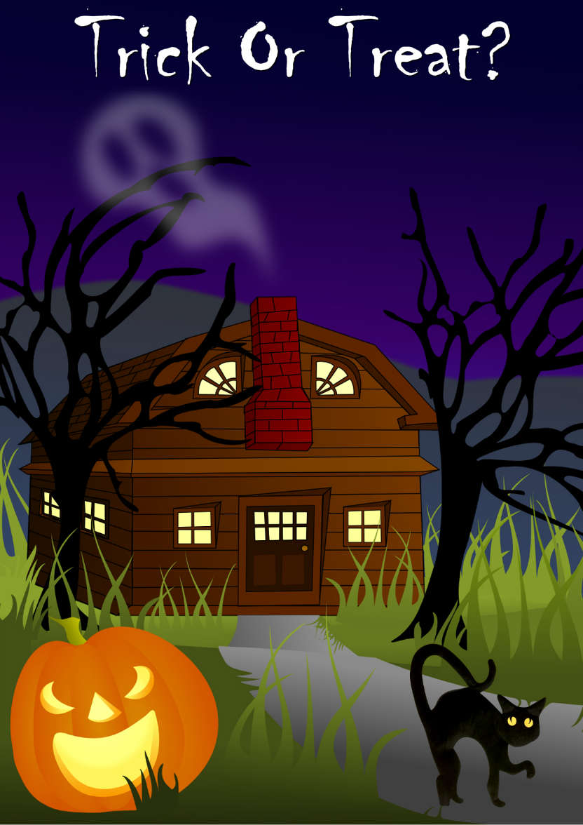 Halloween House - card made with Crafty Bob's Card Creator