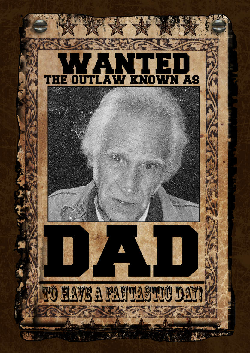 Dad Birthday. Father's Day, Photo Greeting Card - card made with Crafty Bob's Card Creator