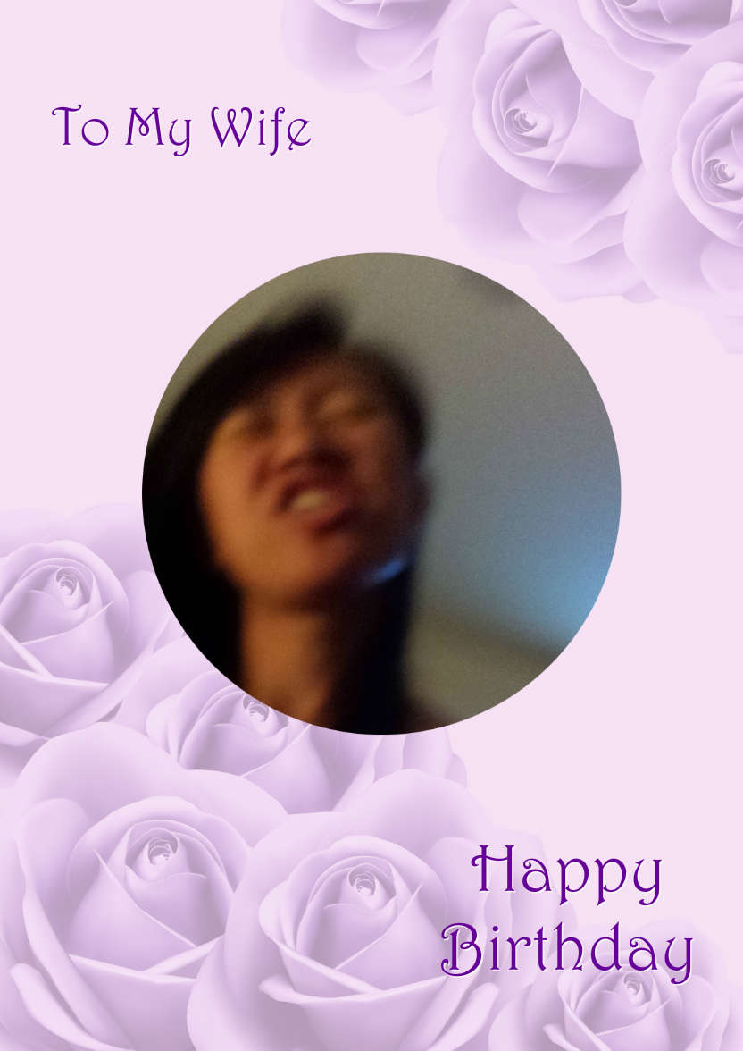 Purple Roses Background - card made with Crafty Bob's Card Creator
