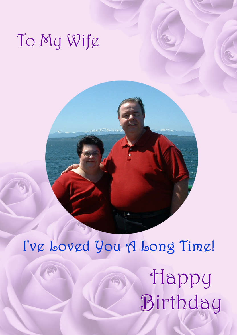 Purple Roses Background - card made with Crafty Bob's Card Creator