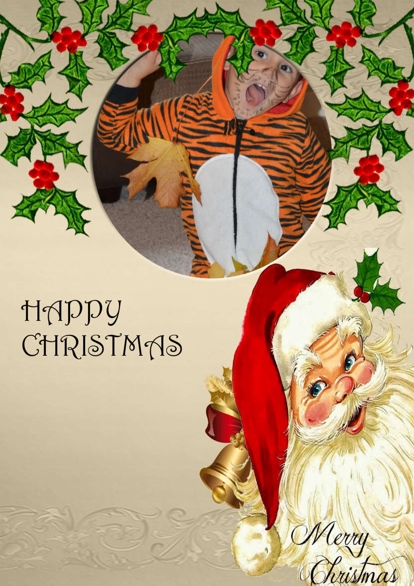 Christmas Photo Card with Santa - card made with Crafty Bob's Card Creator