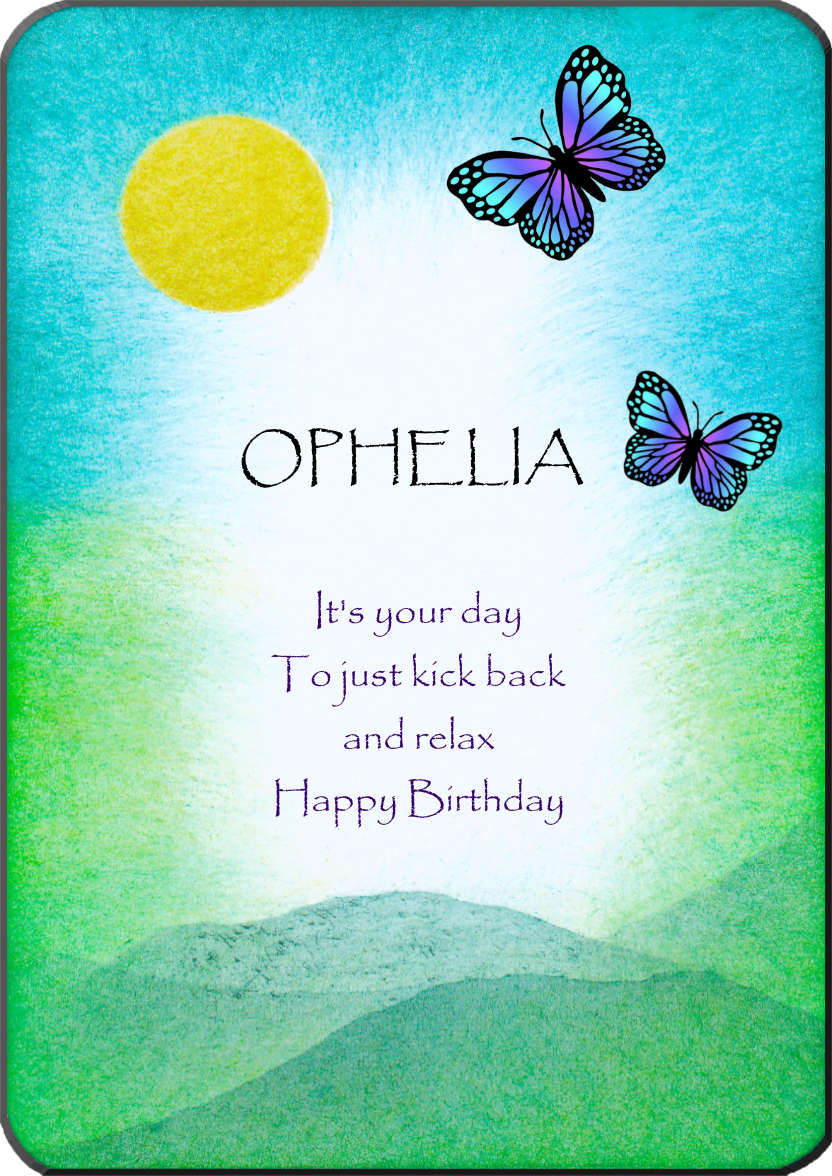 Relaxing Birthday - card made with Crafty Bob's Card Creator