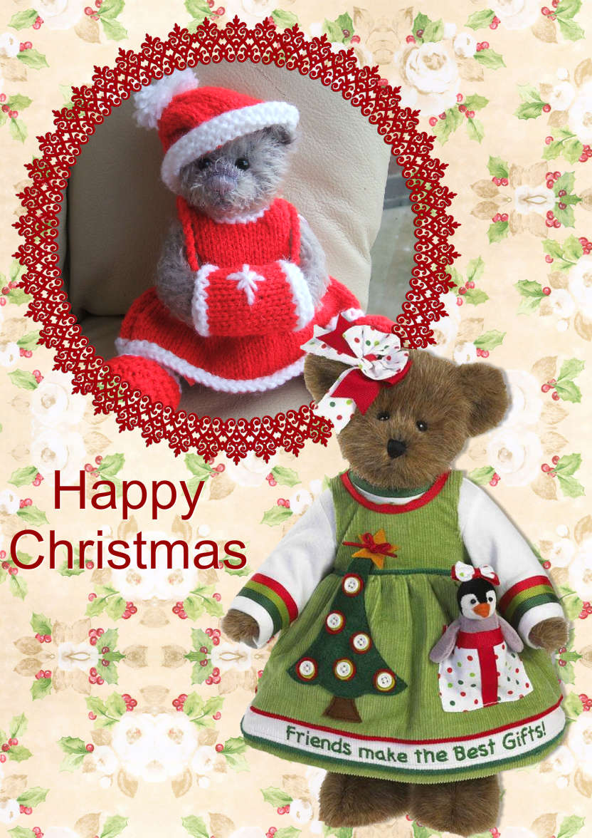 Christmas Teddy - card made with Crafty Bob's Card Creator