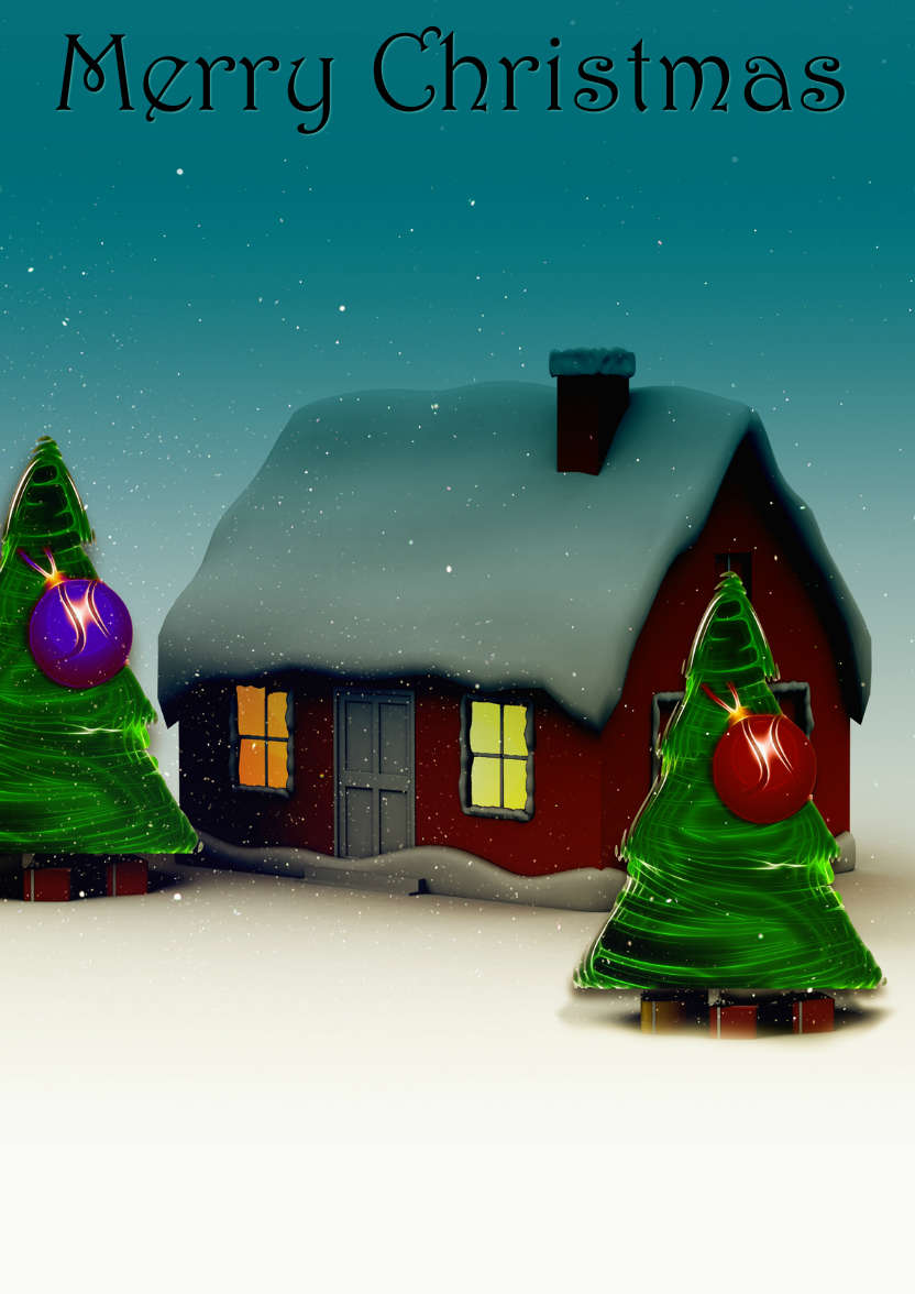 Chistmas from Our House to Yours - card made with Crafty Bob's Card Creator
