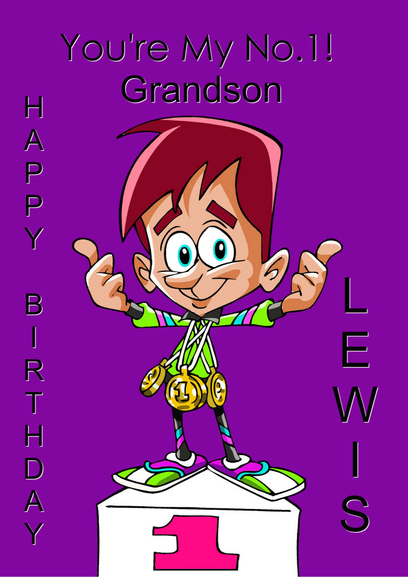 Number One - card made with Crafty Bob's Card Creator